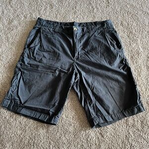 1901 Gray Flat Front Shorts Casual Style